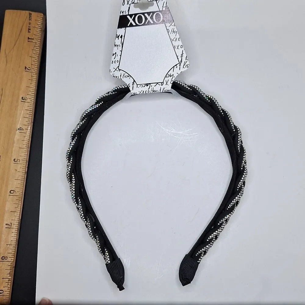 Braided rhinestone headband